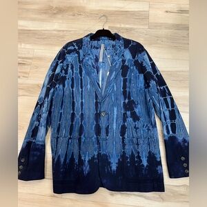 Raquel Allegra Blue Tie-Dye Blazer
